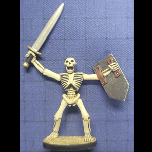 Skeleton howling sword and shield