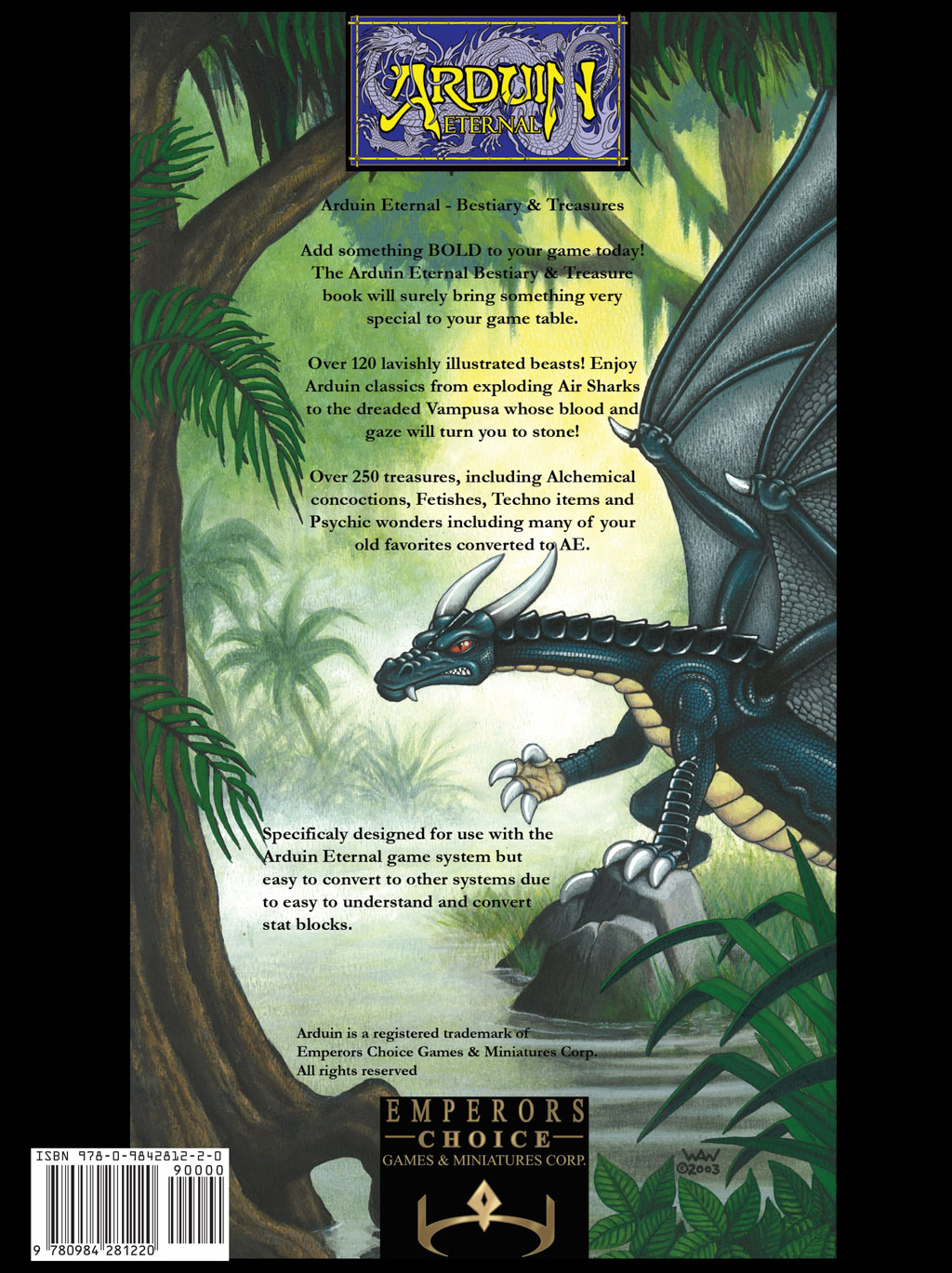 Arduin Eternal Bestiary back cover