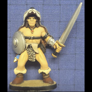 Barbarian Human Sword and Shield, left handed