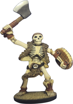 Skeleton of the North with Axe, Shield, Vest