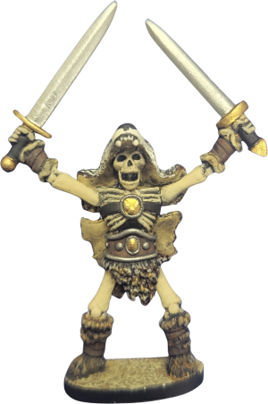 Skeleton of the North Wolf Clan Champion, Two Swords