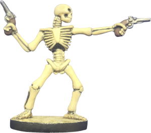 Skeleton with two pistols