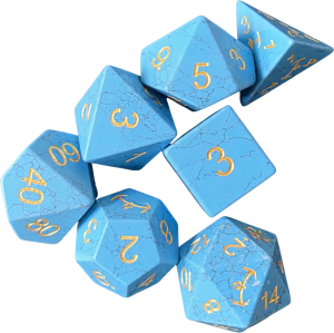 Blue Turquois Synthetic dice