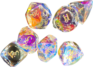 Glass Irisescent Dice