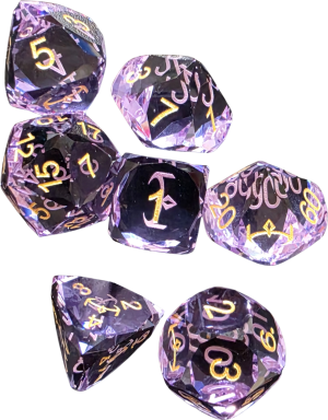 Glass Light Purple Facet Cut Dice