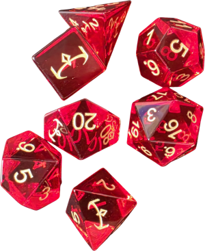 Red Glass Dice Regular cut