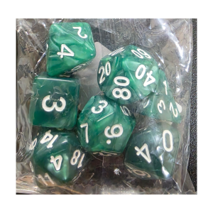 Dark green Marble Pattern Acrylic Dice (7) (JMS-A004Dark green)