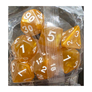 Light brown Marble Pattern Acrylic Dice (7) (JMS-A004Light brown)