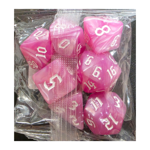 Light Purple Pearl Pattern Acrylic Dice (7) (JMS-A005Light Purple)