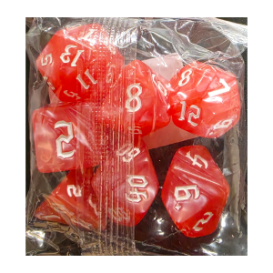 Peach Pearl Pattern Acrylic Dice (7) (JMS-A005Peach)