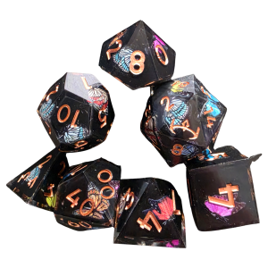 Resin Dice (7) Dice Core Butterfly (LM-R012EC20)